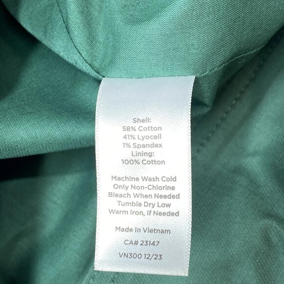 NEW TALBOTS Women Cropped Spring Jacket Green Size 10 – Patch Pockets, Button-Up - Picture 2 of 10